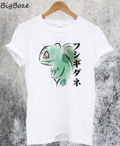 Bulbasaur Pokemon Water Colour Effect T-Shirt