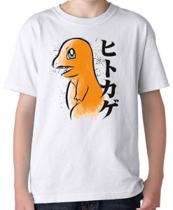Charmander Pokemon Water Colour Effect T-Shirt