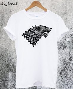 Floral Wolf Game Of Thrones T-Shirt