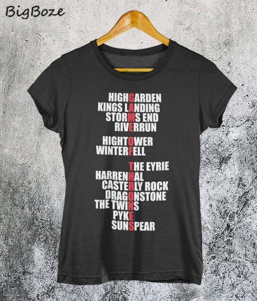 Game Of Thrones All Places Unisex T-Shirt