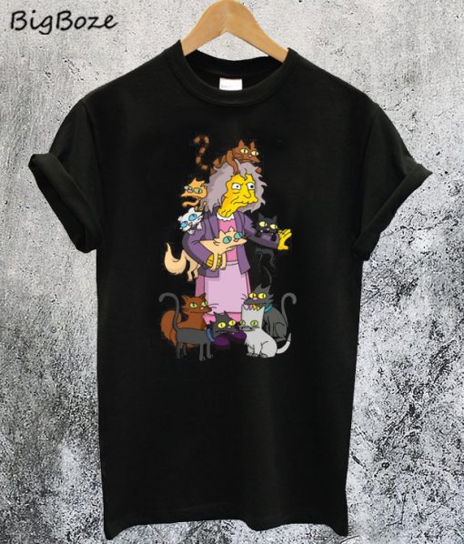 The Simpsons Crazy Cat Lady T-Shirt