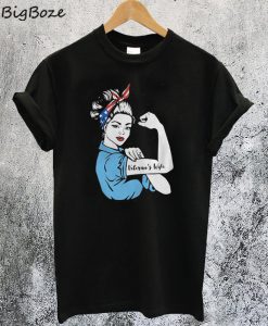 Veteran's Wife Strong Woman American Flag T-Shirt