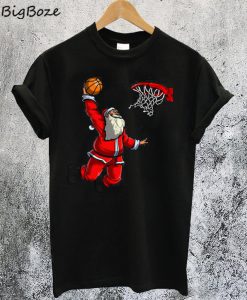 Basketball Santa Christmas Hat Ball T-Shirt