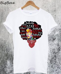 Delta Sorority Natural Hair Woman Sigma Theta Paraphernal T-Shirt
