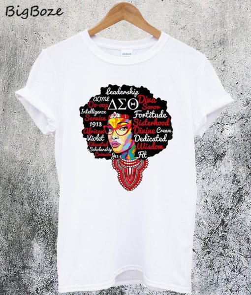 Delta Sorority Natural Hair Woman Sigma Theta Paraphernal T-Shirt
