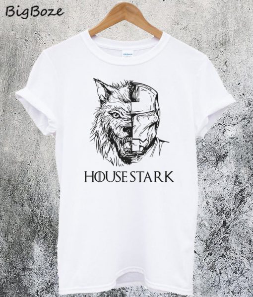 Direwolf Iron Man House Stark T-Shirt