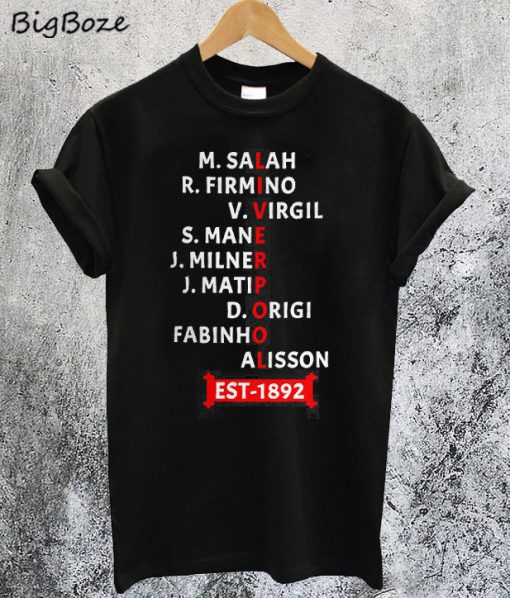 Liverpool Never Give Up Players T-Shirt