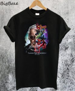 Thank You Stan Lee For The Memories Excelsior Superheroes T-Shirt