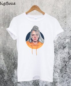 Billie Eilish With Orange Hoodie T-Shirt