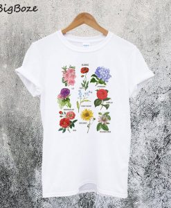 Blooms Botanical Flower Floral Chart T-Shirt