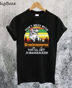 Don't Mess With Grandmasaurus You'll Get Jurasskicked T-Shirt