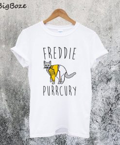 Freddie Purrcury Cat Parody T-Shirt