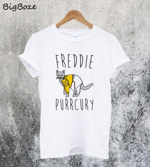 Freddie Purrcury Cat Parody T-Shirt