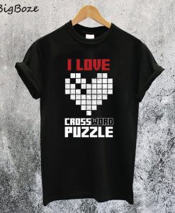 I Love Crossworld Puzzle T-Shirt