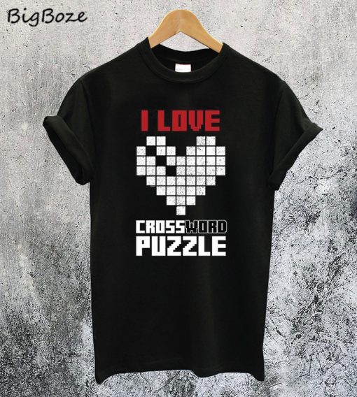 I Love Crossworld Puzzle T-Shirt