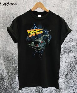 Black Distressed Back to the Future T-Shirt