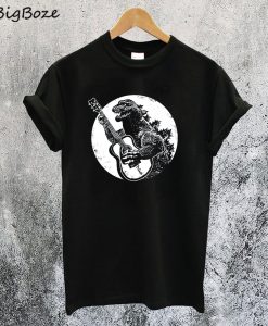 Godzilla Playing Guitar Graphic T-Shirt