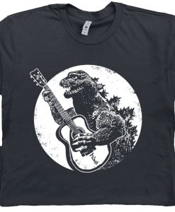 Godzilla Playing Guitar Graphic T-Shirt