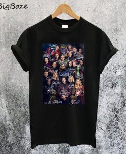 Marvel Avengers Endgame Poster Signature T-Shirt