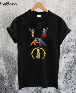 Saitama Fussion Son Goku and Superman T-Shirt