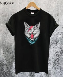 David Bowie Stardust Cat T-Shirt
