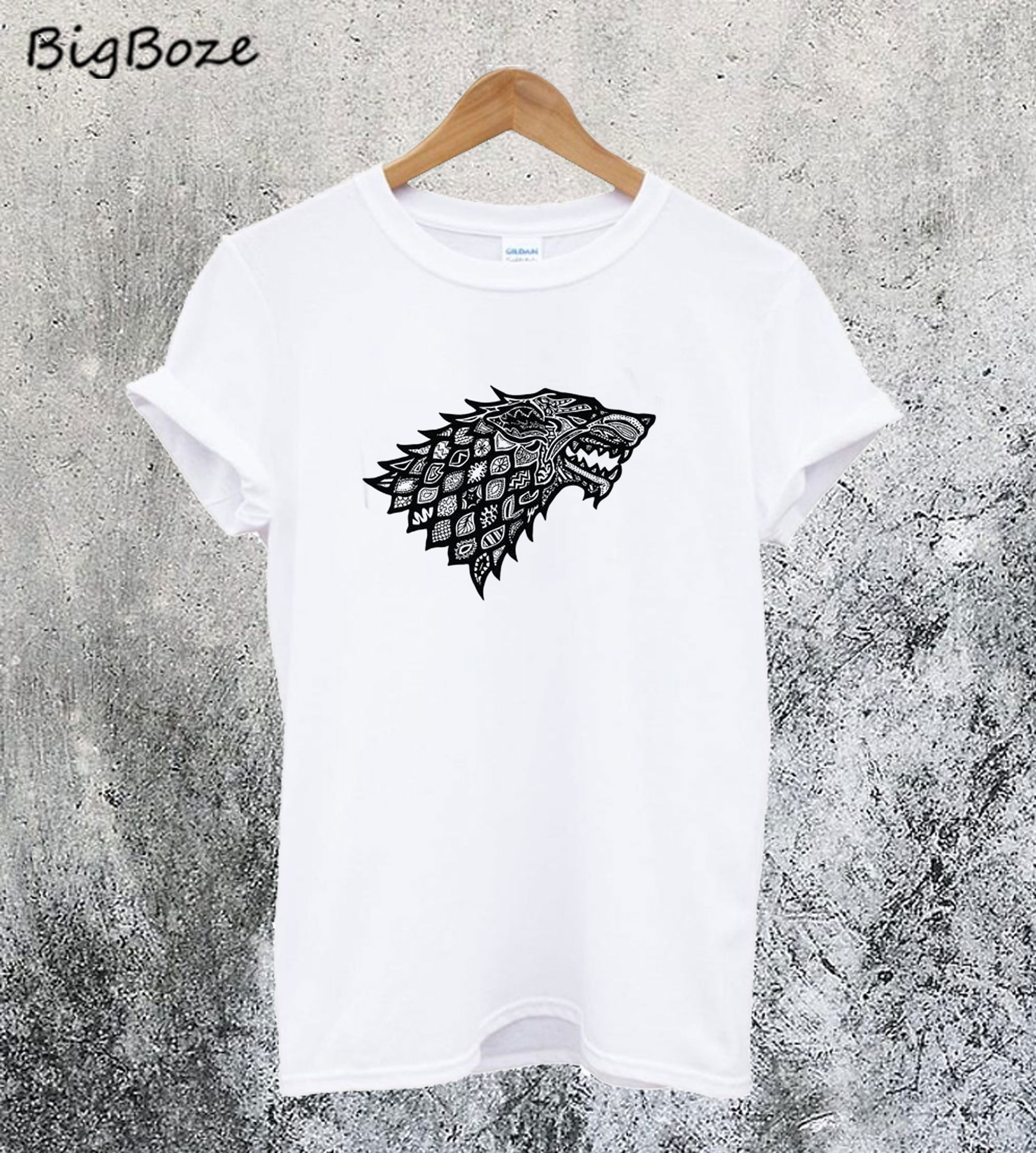 Floral Wolf Game Of Thrones T-Shirt