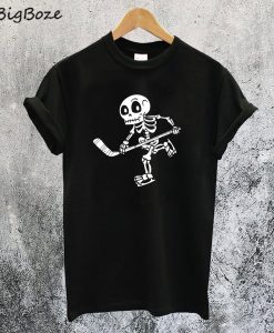 Skeleton Hockey Lovers Halloween T-Shirt