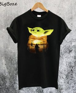 Baby Yoda Sunset T-Shirt