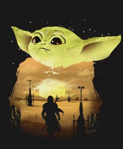 Baby Yoda Sunset T-Shirt