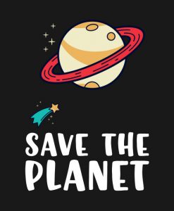 Save the Planet Save the Earth Distress T-Shirt