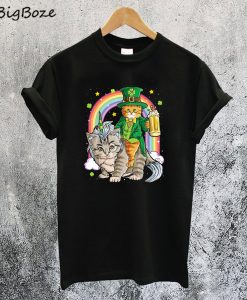 Caticorn Cat Unicorn Leprechaun St Patricks Day T-Shirt