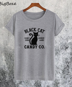 Black Cat Candy Halloween T-Shirt