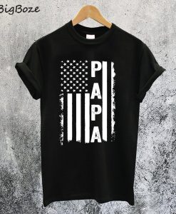 American Flag US Papa T-Shirt