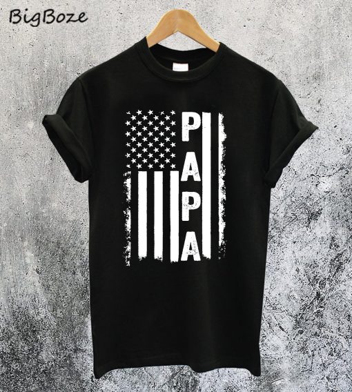 American Flag US Papa T-Shirt