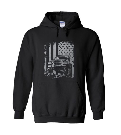 American US Flag Jeep Adventure lifestyle Hoodie