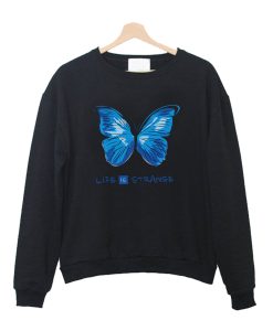 Life is Strange Blue Butterfly Crewneck Sweatshirt