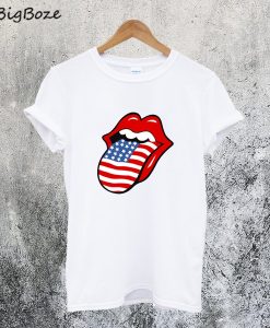 American Flag Lips T-Shirt