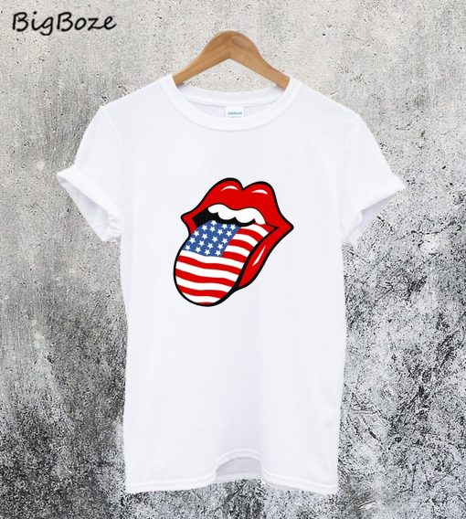 American Flag Lips T-Shirt