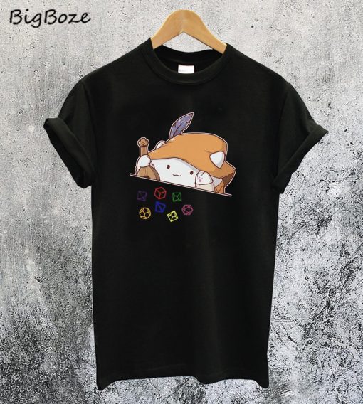 Bard Cat Throwing Dice T-Shirt