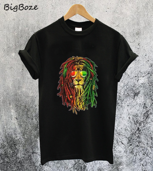 Lion Reggae Music Rasta Funny Cool T Shirt