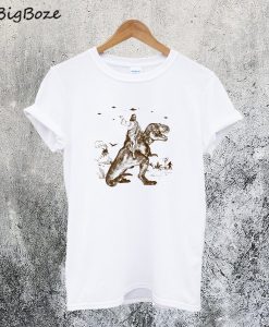 Jesus Riding Dinosaur T-Shirt