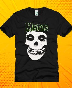 Misfits Green Fiend Skull T Shirt