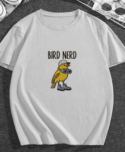 Embroidered Bird Nerd T-Shirt