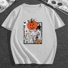 Pumpkin Skeleton Drinking Coffee Shirt