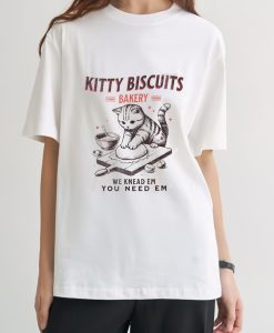 Funny Kitty Biscuits Bakery T Shirt
