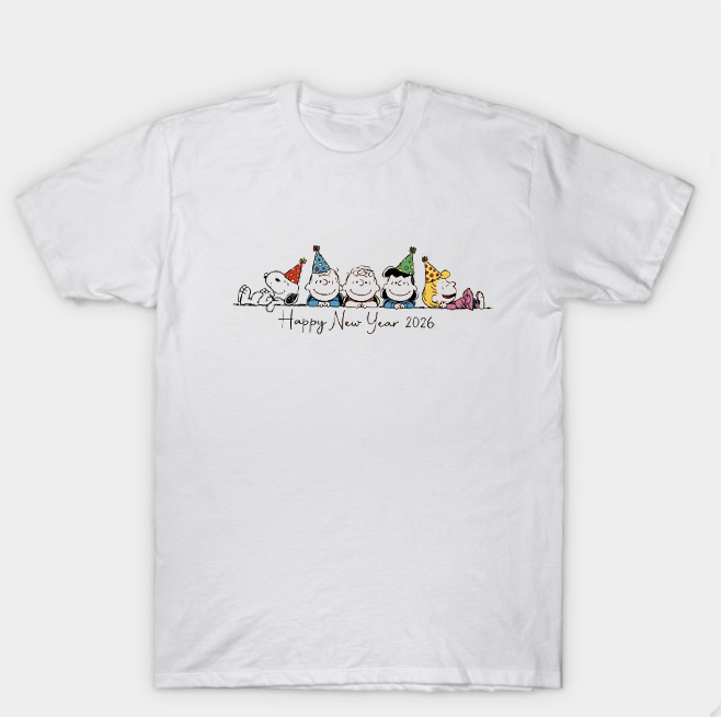 New Year 2026 Comic Dog and Friends T Shirt