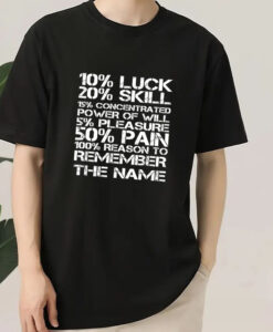 10% Luck 20% Skill T shirt