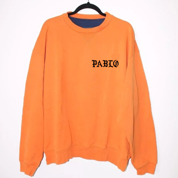 pablo orange sweatshirt