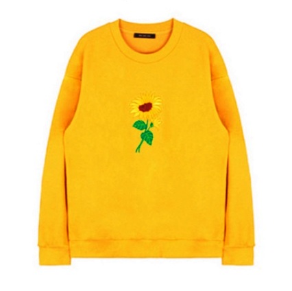 Embroidered Sunflower Sweatshirt