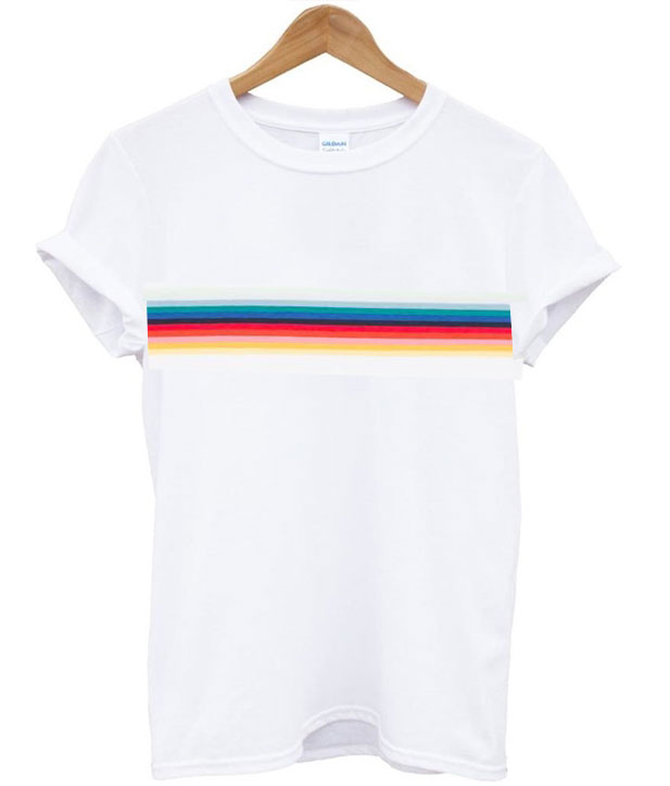 rainbow stripe t shirt